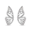 .925 Sterling Silver 1/6ct TDW Diamond Butterfly Earrings