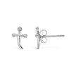 .925 Sterling Silver Diamond Accent Knife Earrings (H-I Color, I2-I3 Clarity)