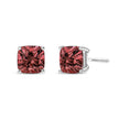 14K White Gold 1 1/2 Cttw Lab Grown Pink Cushion 4-Prong Set Classic Diamond Solitaire Stud Earrings (Pink Color, VS1-VS2 Clarity)