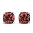 14K White Gold 1 1/2 Cttw Lab Grown Pink Cushion 4-Prong Set Classic Diamond Solitaire Stud Earrings (Pink Color, VS1-VS2 Clarity)