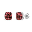 14K White Gold 1 1/2 Cttw Lab Grown Pink Cushion 4-Prong Set Classic Diamond Solitaire Stud Earrings (Pink Color, VS1-VS2 Clarity)