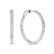 925 Sterling Silver 1.0 Cttw Princess Diamond Inside Out Hoop Earrings (I-J Color, I1-I2 Clarity) - 23 MM