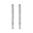 925 Sterling Silver 1.0 Cttw Princess Diamond Inside Out Hoop Earrings (I-J Color, I1-I2 Clarity) - 23 MM