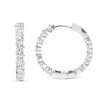 14K White Gold 5.00 Cttw Lab-Grown Diamond Inside Out Hoop Earrings