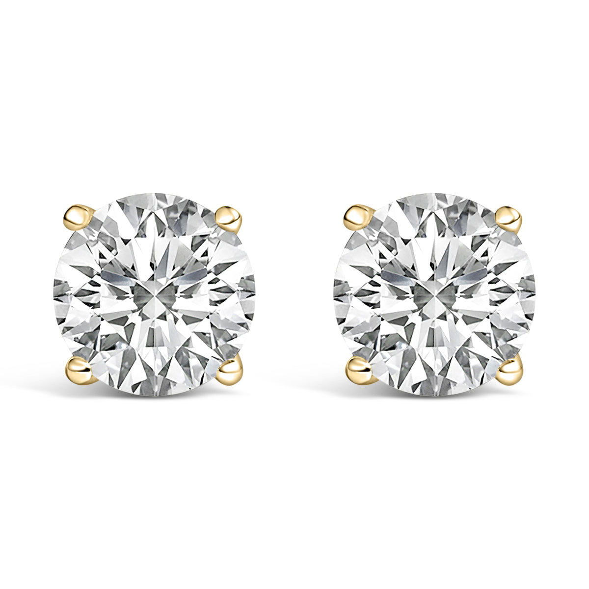 14K White Gold 1.00 Cttw Lab Grown Diamond Solitaire Stud Earrings