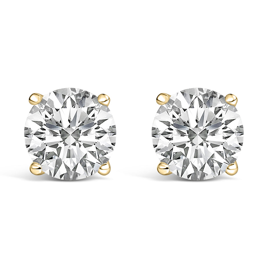 14K White Gold 1.00 Cttw Lab Grown Diamond Solitaire Stud Earrings