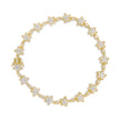 14K White Gold 1 1/5 Cttw Round Diamond Flower Blossom Link Bracelet (H-I Color, SI1-SI2 Clarity) - Size 7