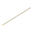 Two-Tone 10K Yellow Gold over .925 Sterling Silver 1.0 Cttw Diamond S-Curve Link Miracle-Set Tennis Bracelet (I-J Color, I3 Clarity) - 7
