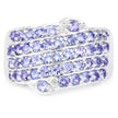 1.58 Carat Genuine Tanzanite .925 Sterling Silver Ring