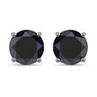 4.25 Carat Genuine Black Diamond 14K White Gold Earrings