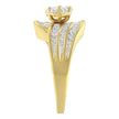 14K Yellow Gold Diamond Cocktail Bypass Ring (1 1/2 Cttw, H-I Color, SI2-I1 Clarity) - Size 7