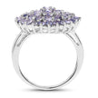 2.52 Carat Genuine Tanzanite .925 Sterling Silver Ring