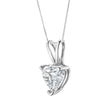 14K White Gold 3/8 Cttw Heart-Shaped Diamond Classic Solitaire 18