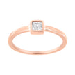 14K Rose Gold Plated .925 Sterling Silver 1/20 cttw Miracle Set Diamond Promise Ring (J-K Color, I1-I2 Clarity) - Size 6