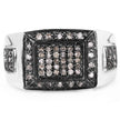 0.52 Carat Genuine Champagne Diamond .925 Sterling Silver Ring
