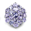 5.28 Carat Genuine Tanzanite .925 Sterling Silver Ring