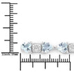 7.36 Carat Genuine Aquamarine and White Diamond .925 Sterling Silver Bracelet - Bracelets - Custom Crafting Alliance, LLC