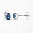 1.08 Carat Genuine London Blue Topaz .925 Sterling Silver Earrings