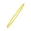 14k Yellow Gold Thin Twisted Shiny Bangle