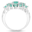 2.37 Carat Genuine Emerald .925 Sterling Silver Ring