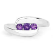 0.54 Carat Genuine Amethyst .925 Sterling Silver Ring