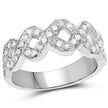 0.40 Carat Genuine White Diamond .925 Sterling Silver Ring