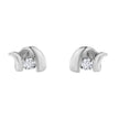 .925 Sterling Silver Round Cut Diamond Fashion Stud Earrings (0.10 cttw, I-J Color, I2-I3 Clarity)