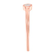14K Rose Gold Plated .925 Sterling Silver Miracle Set Diamond Ring (1/20 Cttw, J-K Color, I1-I2 Clarity) - Size 6