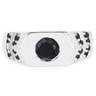 1.53 Carat Genuine Black Diamond .925 Sterling Silver Ring