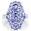 2.79 Carat Genuine Tanzanite .925 Sterling Silver Ring