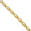 10K Yellow Gold 2.0 Cttw Invisible-Set Princess Cut Diamond Rectangular Link Bracelet (I-J Color, SI2-I1 Clarity) - 7