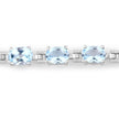 7.60 Carat Genuine Blue Topaz .925 Sterling Silver Bracelet - Bracelets - Custom Crafting Alliance, LLC