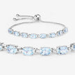 7.60 Carat Genuine Blue Topaz .925 Sterling Silver Bracelet - Bracelets - Custom Crafting Alliance, LLC
