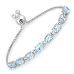 7.60 Carat Genuine Blue Topaz .925 Sterling Silver Bracelet - Bracelets - Custom Crafting Alliance, LLC