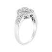 .925 Sterling Silver 1/3 Cttw Pave Set Round-Cut Diamond Braided Halo Cocktail Ring (I-J Color, I2-I3 Clarity) - Size 7
