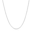 14k White Gold Faceted Cable Link Chain 1.3mm