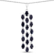 7.68 Carat Genuine Blue Sapphire .925 Sterling Silver Pendant - Pendants - Custom Crafting Alliance, LLC