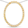 3.84 Carat Genuine Yellow Sapphire .925 Sterling Silver Pendant