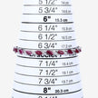 7.78 Carat Genuine Ruby and White Diamond 10K White Gold Bracelet - Bracelets - Custom Crafting Alliance, LLC