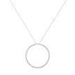 .925 Sterling Silver 4 cttw Prong Set, Round-Cut Diamond Open Circle Hoop 18