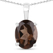 3.14 Carat Genuine Smoky Quartz .925 Sterling Silver Jewelry Set