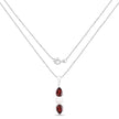 1.50 Carat Genuine Garnet and Pearl .925 Sterling Silver Pendant