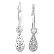 0.28 Carat Genuine White Diamond .925 Sterling Silver Earrings