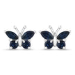 0.61 Carat Genuine Blue Sapphire .925 Sterling Silver Earrings