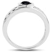 0.56 Carat Genuine Black Diamond .925 Sterling Silver Ring