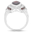 4.06 Carat Genuine Garnet .925 Sterling Silver Ring