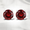1.90 Carat Genuine Garnet .925 Sterling Silver Earrings