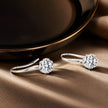 925 Sterling Silver Earrings with Pavé Setting and Platinum Plating