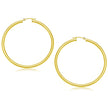 14k Yellow Gold Polished Hoop Earrings (50 mm)