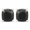 5.30 Carat Genuine Black Spinel .925 Sterling Silver Earrings